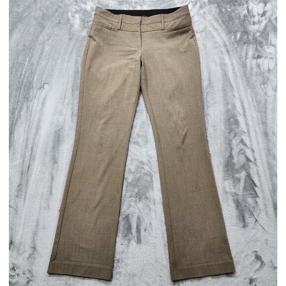 Maurices Pants Womens 5/6 Tan Mid Rise Slim Flare Trouser Leg Stretch Office - Picture 1 of 11